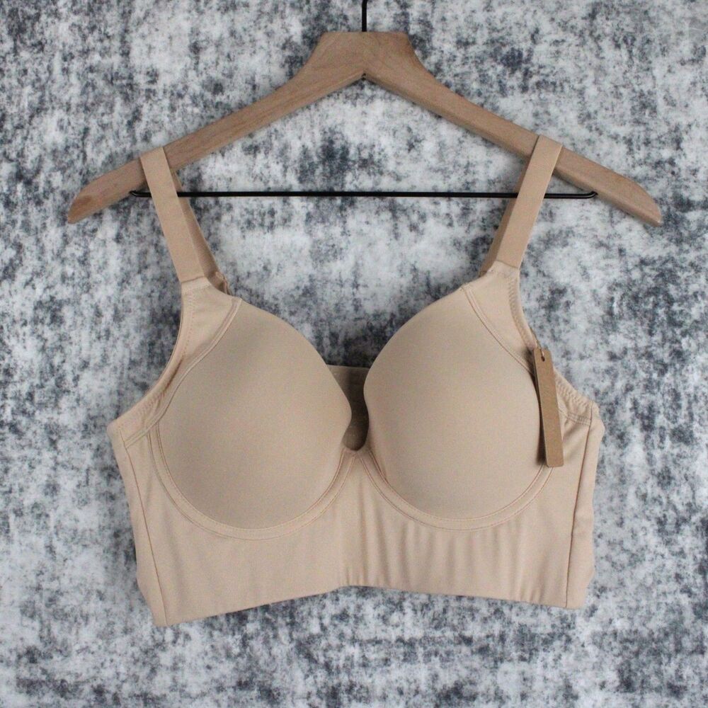 NEW Shapellx Push-up Bra 36 B/C Beige Underwire Wide Band Back Women